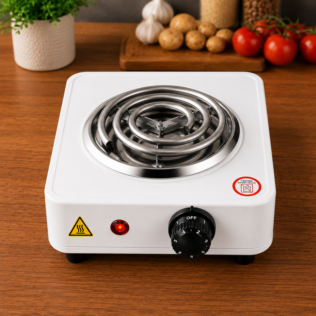 ZAMLIX 1500W Electric Cooking Stove | Portable Single Burner Hot Plate with Adjustable Temperature | Fast Heating for Home, Office & Travel