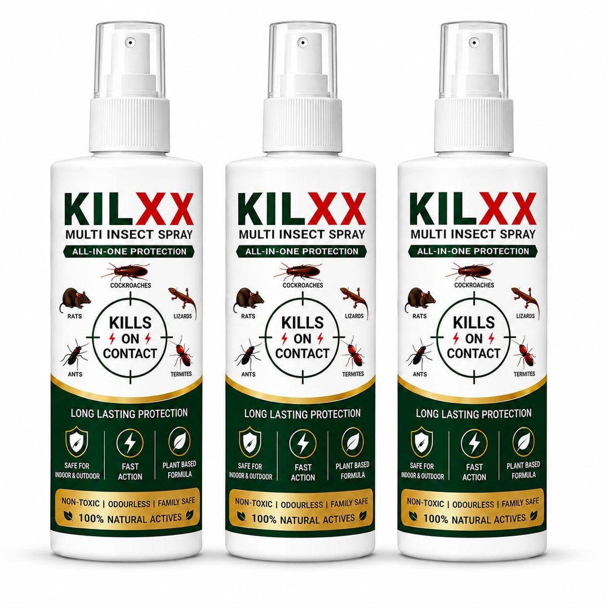 KILLX Multi-Insect Spray – Buy 1 Get 2 FREE | All-in-One Household Pest Protection