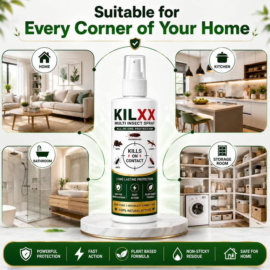 KILLX Multi-Insect Spray – Buy 1 Get 2 FREE | All-in-One Household Pest Protection