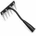 Heavy-Duty Carbon Steel Garden Rake – Multi-Purpose Soil Cultivator & Weed Remover