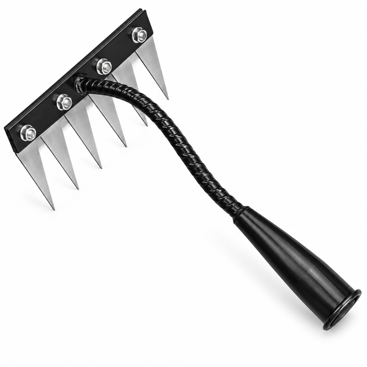 Heavy-Duty Carbon Steel Garden Rake – Multi-Purpose Soil Cultivator & Weed Remover