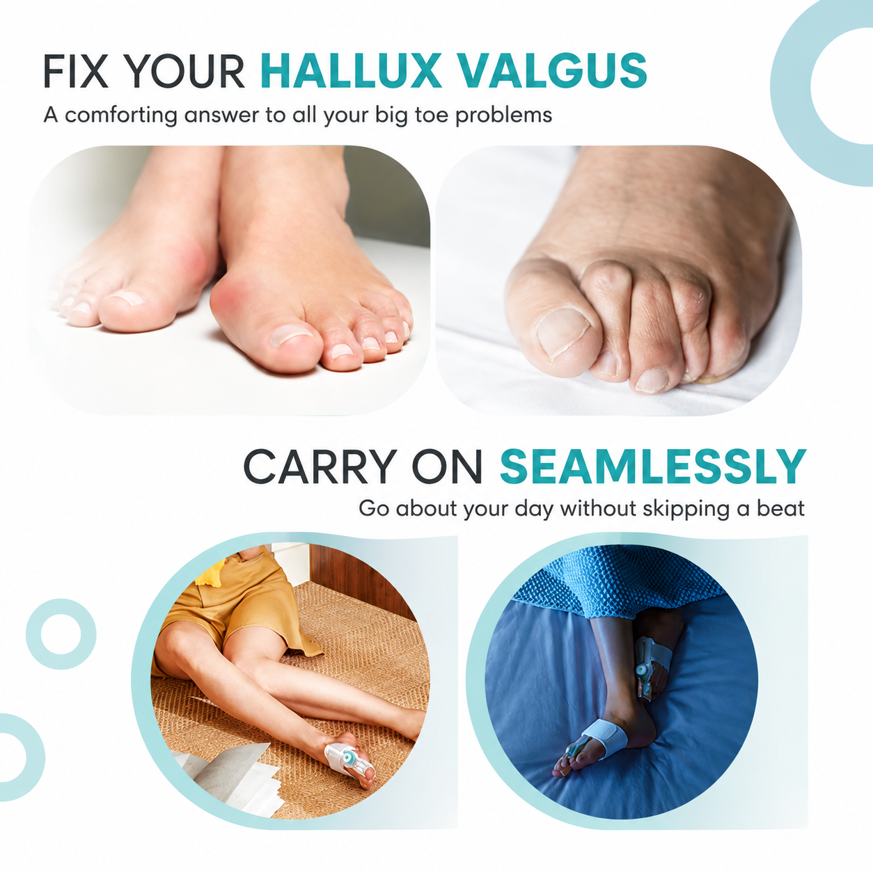 ZAMLIX Bunion Corrector Brace | Adjustable Toe Straightener for Hallux Valgus