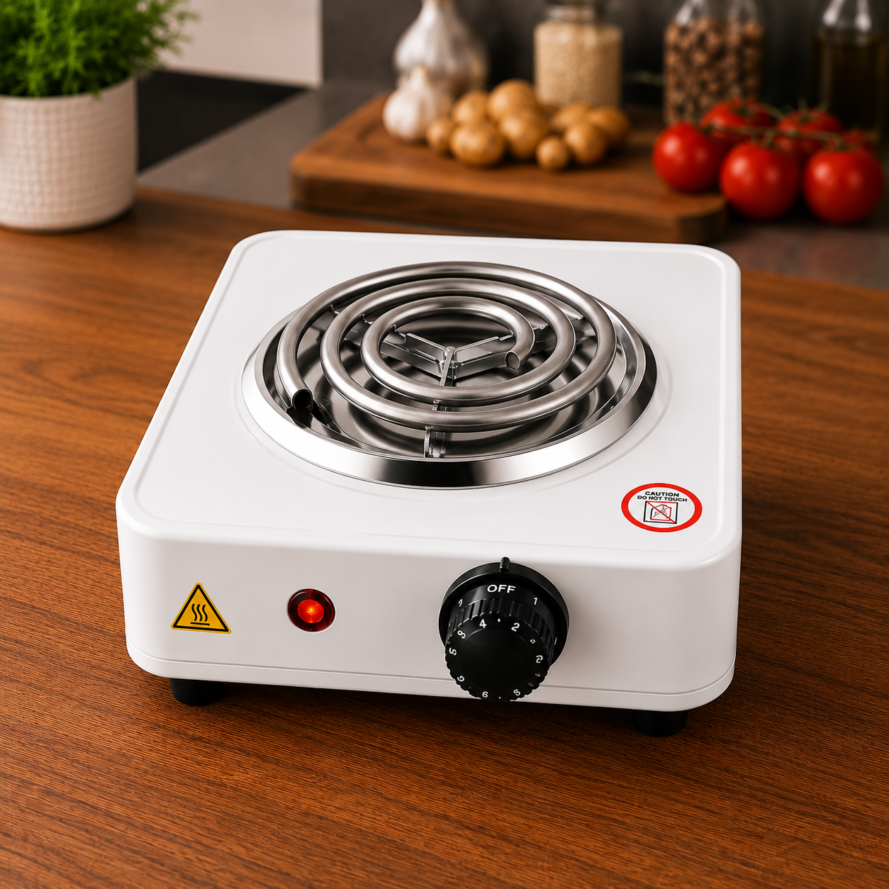 ZAMLIX 1500W Electric Cooking Stove | Portable Single Burner Hot Plate with Adjustable Temperature | Fast Heating for Home, Office & Travel