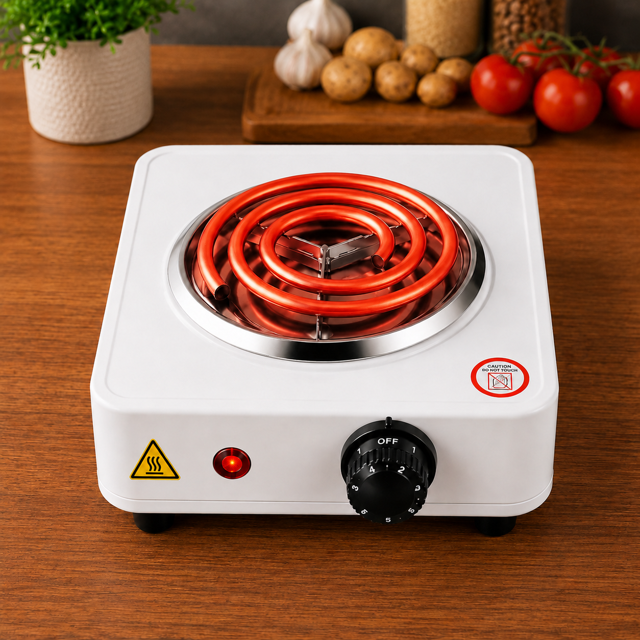 ZAMLIX 1500W Electric Cooking Stove | Portable Single Burner Hot Plate with Adjustable Temperature | Fast Heating for Home, Office & Travel