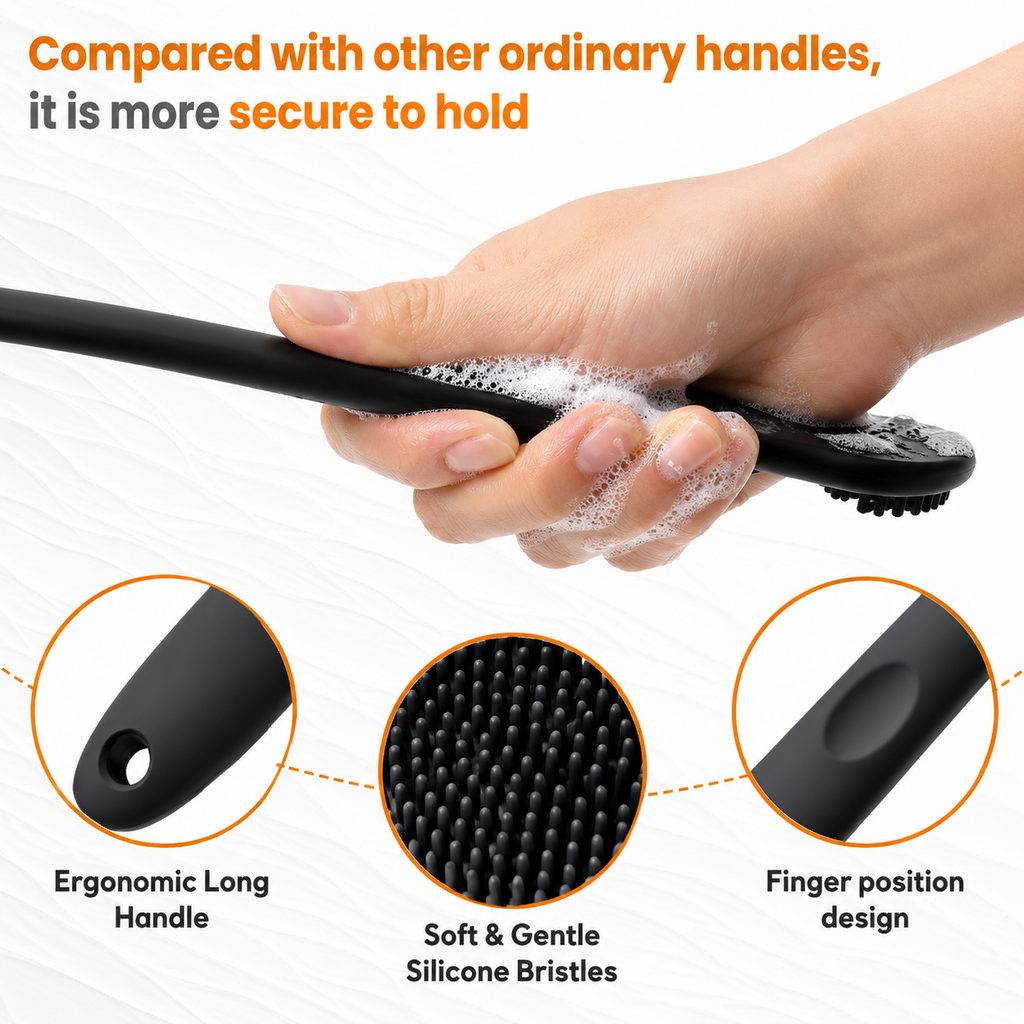 Deep Cleansing Silicone Bath Brush for Men & Women