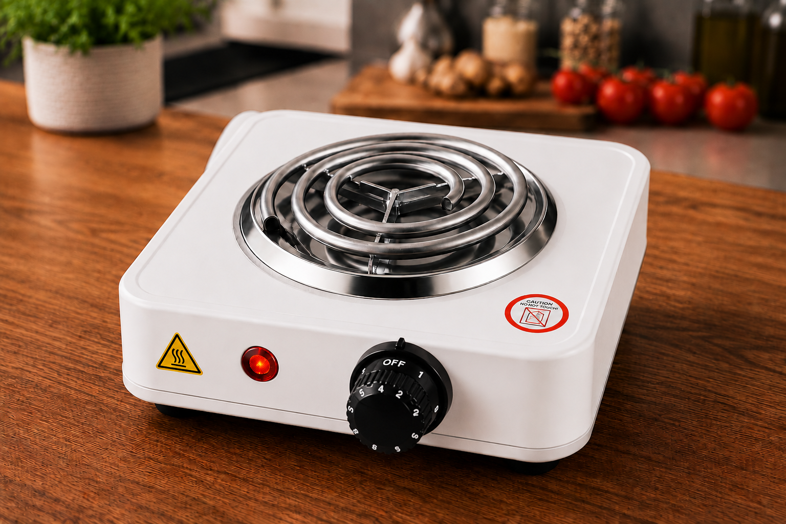 ZAMLIX 1500W Electric Cooking Stove | Portable Single Burner Hot Plate with Adjustable Temperature | Fast Heating for Home, Office & Travel