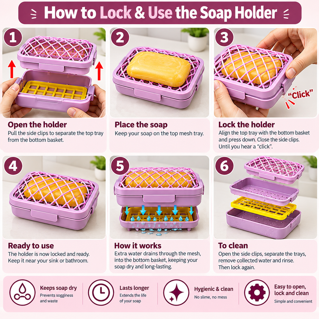 Zamlix™ Smart Self-Draining Soap Holder