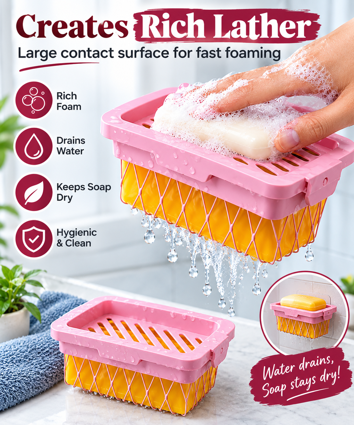 Zamlix™ Smart Self-Draining Soap Holder