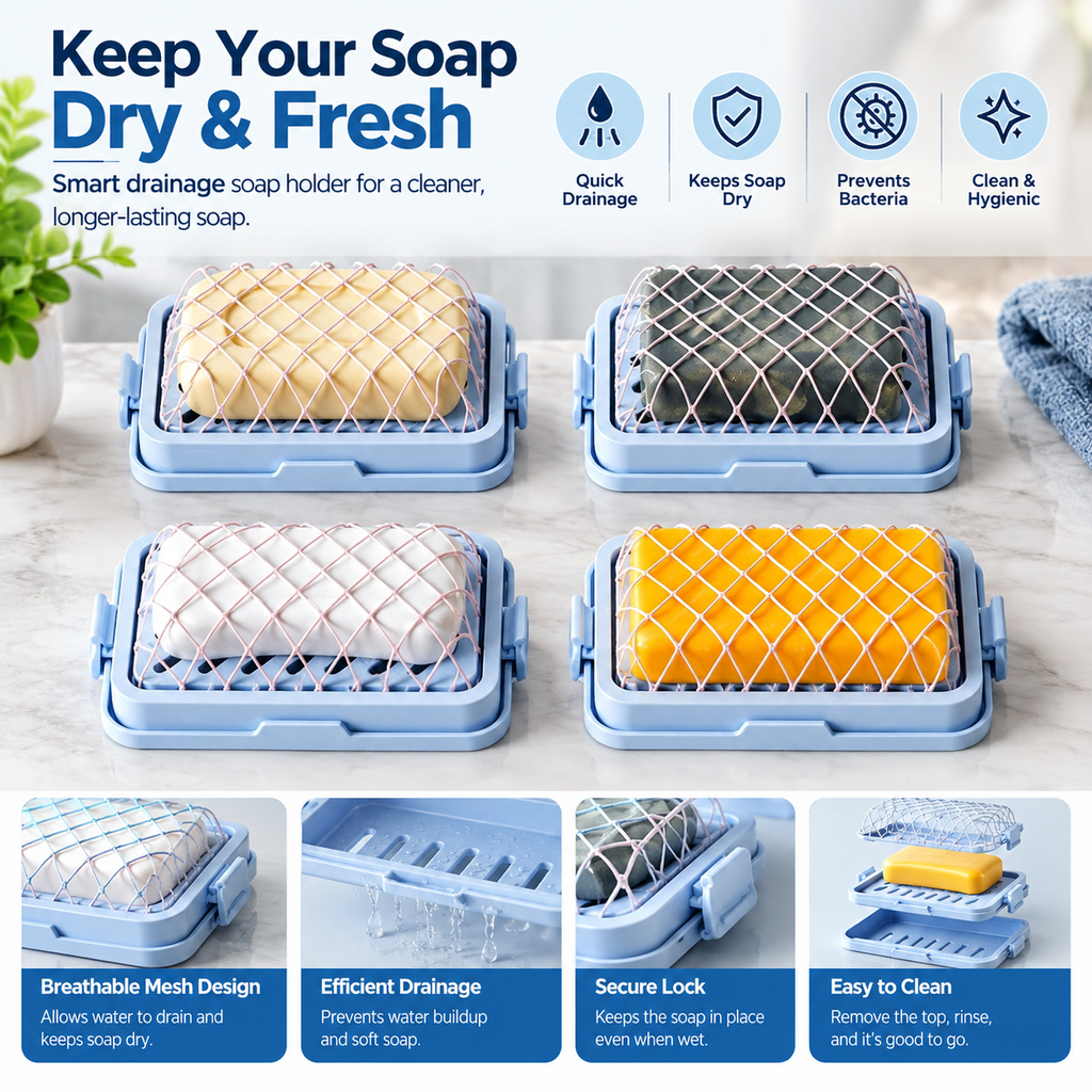 Zamlix™ Smart Self-Draining Soap Holder