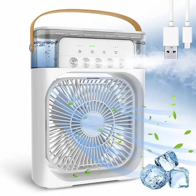 Portable USB Mini Air Cooler Fan with Humidifier for Personal Cooling